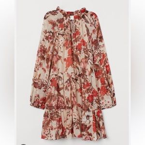 H&M floral balloon sleeve dress